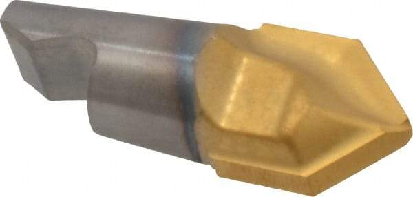 Seco - MM16 M06 Grade T60M Carbide Center Drill Milling Tip Insert - TiAlN/TiN Finish, 2 Flutes, 0.63" Cutting Diam, 0.315" Depth of Cut, 0.756" Extension, 0.339" Cnr Rad - Eagle Tool & Supply