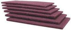 Norton - Very Fine Grade, Aluminum Oxide Hand Pad - Maroon, 6" Wide x 9" Long, Nonwoven - Eagle Tool & Supply