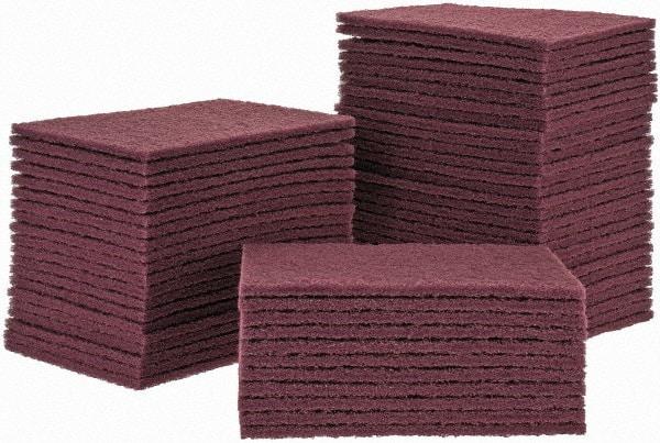 Merit Abrasives - Very Fine Grade, Aluminum Oxide Hand Pad - 6" Wide x 9" Long, Nonwoven - Eagle Tool & Supply