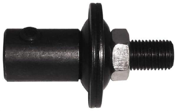 Value Collection - 2" Long x 1-1/4" Diam x 3/8-24 Thread Size Motor Arbor - 1/2" Max Wheel Width, Compatible with 5/16" Shaft Diam, 3/8" Hole Size - Eagle Tool & Supply