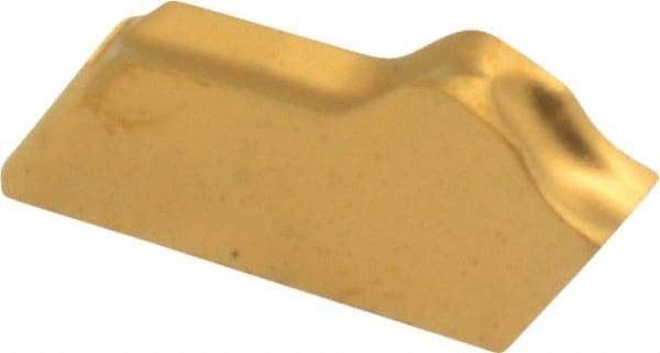 Seco - 150.102.5 14 T25M Grade, 0.098" Cutting Width, Carbide Cutoff Insert - Neutral Lead Angle, 0.007" Cnr Rad, TiC/TiCN/TiN Coated - Eagle Tool & Supply