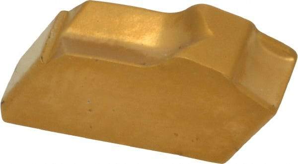 Seco - 150.104 12 T25M Grade, 0.161" Cutting Width, Carbide Cutoff Insert - 0° Neutral Lead Angle, 0.009" Cnr Rad, TiC/TiCN/TiN Coated, Single End - Eagle Tool & Supply