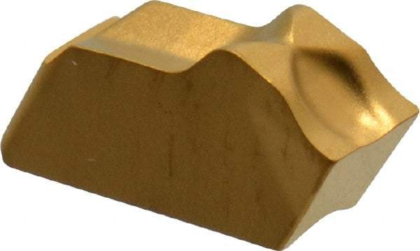 Seco - 150.104 14 T25M Grade, 0.161" Cutting Width, Carbide Cutoff Insert - 0° Neutral Lead Angle, 0.009" Cnr Rad, TiC/TiCN/TiN Coated, Single End - Eagle Tool & Supply