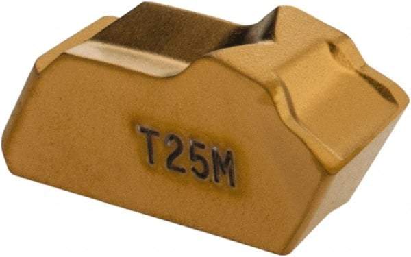 Seco - 150.1012 12 T25M Grade, 0.161" Cutting Width, Carbide Cutoff Insert - 6° Right Hand Lead Angle, 0.009" Cnr Rad, TiCN Coated, Single End - Eagle Tool & Supply