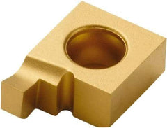 Seco - 9199NR FG Grade CP500, 1.9mm Cutting Width Carbide Grooving Insert - 1.9mm Max Depth of Cut, Right Hand, TiAlN/TiN Finish - Eagle Tool & Supply