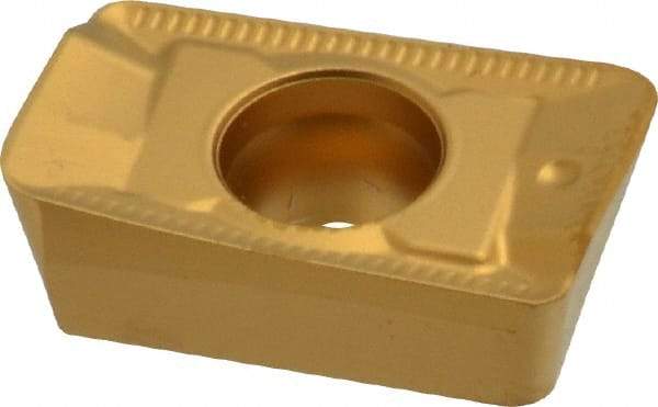 Seco - APKX160416 ME12 Grade T25M Carbide Milling Insert - TiCN/TiC/TiCN/TiN Finish, 0.223" Thick, 1/16" Corner Radius - Eagle Tool & Supply