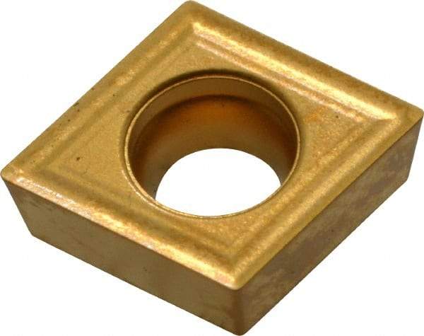 Seco - CCMT21.50.5 F2 Grade TP40 Carbide Turning Insert - TiC/TiCN/TiN Finish, 80° Diamond, 1/4" Inscr Circle, 3/32" Thick, 0.0078" Corner Radius - Eagle Tool & Supply
