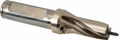 Seco - 14 to 14.99mm Diam, 1.5xD, 0.98" Max Depth, 5/8" Shank Diam, 17/32" Flute, 4.031" OAL, Replaceable Tip Drill - SD100 Insert, SD101 Toolholder, Series SD101 - Eagle Tool & Supply