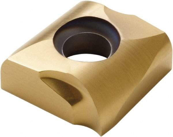 Seco - SNHQ120452 M07 Grade F40M Carbide Milling Insert - TiAlN/TiN Finish, 0.159" Thick, 1/2" Inscribed Circle, 3/32" Corner Radius - Eagle Tool & Supply