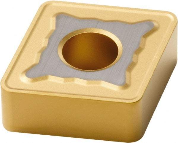 Seco - CNMG643 MR7 Grade TP40 Carbide Turning Insert - TiC/TiCN/TiN Finish, 80° Diamond, 3/4" Inscr Circle, 1/4" Thick, 3/64" Corner Radius - Eagle Tool & Supply