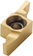 Seco - 1212012ER FD Grade CP500, 1.2mm Cutting Width Carbide Grooving Insert - 2.4mm Max Depth of Cut, Right Hand, 0.1mm Corner Radius, TiAlN/TiN Finish - Eagle Tool & Supply
