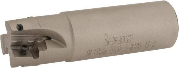 Iscar - 1" Cut Diam, 1/2" Max Depth of Cut, 1" Shank Diam, 3-1/2" OAL, Indexable Square Shoulder End Mill - 3M AXKT 1304.../2006... Inserts, Weldon Shank, 90° Lead Angle, Through Coolant, Series Mill2000 - Eagle Tool & Supply