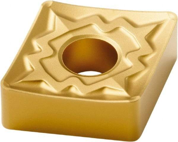 Seco - CNMM644 R6 Grade TP40 Carbide Turning Insert - TiC/TiCN/TiN Finish, 80° Diamond, 3/4" Inscr Circle, 1/4" Thick, 1/16" Corner Radius - Eagle Tool & Supply