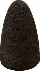 Norton - Type 16, 1-3/4" Max Diam, 3" Head Thickness, 24 Grit Cone - Aluminum Oxide, Very Coarse Grade, 5/8-11 Shank Thread - Eagle Tool & Supply