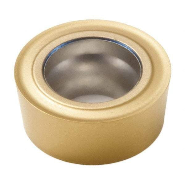 Seco - RCMT0803M0 F1 Grade CP500 Carbide Turning Insert - TiAlN/TiN Finish, Round, 8mm Inscr Circle, 1/8" Thick - Eagle Tool & Supply