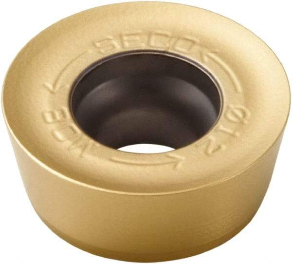 Seco - RPKT2006M0 M20 Grade F25M Carbide Milling Insert - TiAlN/TiN Finish, 1/4" Thick, 0.787" Inscribed Circle - Eagle Tool & Supply