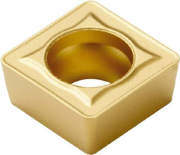 Seco - SCMT21.51 F2 Grade TP40 Carbide Turning Insert - TiC/TiCN/TiN Finish, 90° Square, 1/4" Inscr Circle, 3/32" Thick, 1/64" Corner Radius - Eagle Tool & Supply