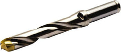 Seco - 12.5 to 12.99mm Diam, 5xD, 65mm Max Depth, 5/8" Shank Diam, 2.89" Flute, 5.567" OAL, Replaceable Tip Drill - SD105 Toolholder, Series Crownloc - Eagle Tool & Supply
