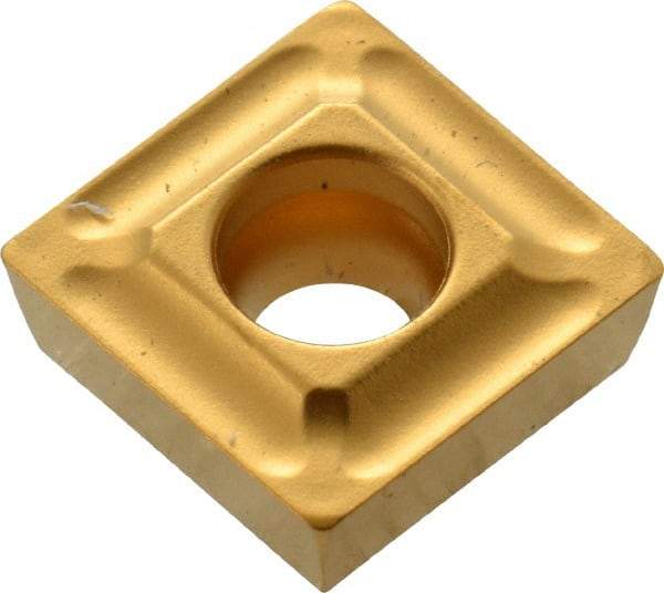 Seco - SPMX090304 75 Grade T25M Carbide Milling Insert - TiCN/TiC/TiCN/TiN Finish, 1/8" Thick, 3/8" Inscribed Circle, 0.015" Corner Radius - Eagle Tool & Supply