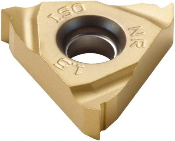 Seco - 16NR Internal Right Hand ISO Laydown Threading Insert - Grade TP05, TiN/Al2O3/TiC Coated Carbide, 9.53mm Inscribed Circle - Eagle Tool & Supply