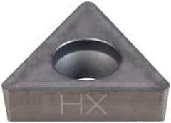 Seco - TCMT32.52 F2 Grade HX Carbide Turning Insert - Uncoated, 60° Triangle, 3/8" Inscr Circle, 5/32" Thick, 1/32" Corner Radius - Eagle Tool & Supply