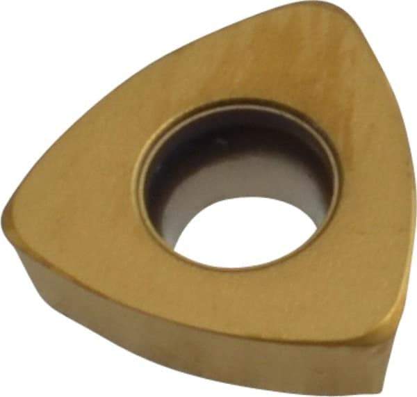 Seco - 218.19100 MD08 Grade F15M Carbide Milling Insert - TiAlN/TiN Finish, 0.109" Thick, 0.278" Inscribed Circle, 0.031" Corner Radius - Eagle Tool & Supply