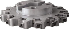 Seco - Shell Mount Connection, 0.6299" Cutting Width, 2.3228" Depth of Cut, 250mm Cutter Diam, 2.3622" Hole Diam, 14 Tooth Indexable Slotting Cutter - R335.25 Toolholder, LNHQ 1707, XNHQ 1707 Insert, Right Hand Cutting Direction - Eagle Tool & Supply