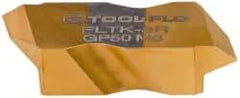 Tool-Flo - FLTK3 Grade GP50, Internal/External 60° V Threading Insert - 10 to 44 TPI Ext Pitch, 9 to 24 TPI Int Pitch, Right Hand Insert, TiN Finish, Carbide - Eagle Tool & Supply