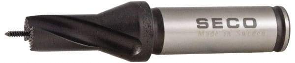 Seco - 12.5 to 12.99mm Diam, 1.5xD, 0.79" Max Depth, 5/8" Shank Diam, 0.472" Flute, 3.795" OAL, Replaceable Tip Drill - SD100 Insert, SD101 Toolholder, Series SD101 - Eagle Tool & Supply