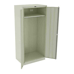 Tennsco - 1 Shelf Wardrobe Storage Cabinet - Steel, 36" Wide x 24" Deep x 78" High, Putty - Eagle Tool & Supply