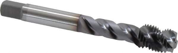 OSG - 7/16-20 UNF 3 Flute Modified Bottoming Spiral Flute Tap - Vanadium High Speed Steel, TiCN Finish, 3-5/32" OAL, Right Hand Flute, Right Hand Thread, H5, Series 290 - Eagle Tool & Supply