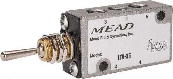 Mead - 1/8" NPT Inlet Light Touch Valve - Flip Toggle, 4 Way, Control - Eagle Tool & Supply