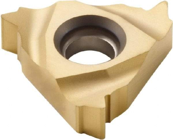 Seco - 16NR Internal Right Hand 16 Whitworth Laydown Threading Insert - Grade CP500, TiAlN/TiN Coated Carbide, 9.53mm Inscribed Circle - Eagle Tool & Supply