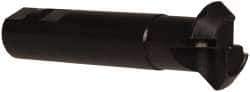Seco - 45° Lead Angle, 1.55" Max Cut Diam, 1" Min Cut Diam, 0.28" Max Depth of Cut, Indexable Chamfer and Angle End Mill - 2 Inserts, SPMX 12T3.. Insert Style, 5.12" Overall Length, Straight Shank, 45° Included Angle - Eagle Tool & Supply