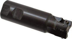 Seco - 1-1/4" Cut Diam, 0.59" Max Depth of Cut, 1-1/4" Shank Diam, 4.33" OAL, Indexable Square Shoulder End Mill - AP.. 1604 Inserts, Weldon Shank, 90° Lead Angle - Eagle Tool & Supply