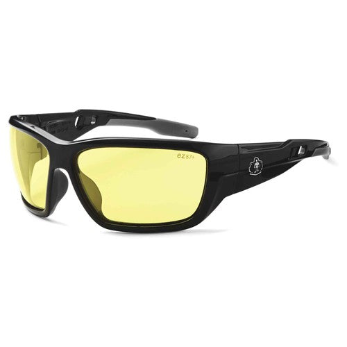 Baldr Yellow Lens Black Safety Glasses - Eagle Tool & Supply