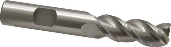Cleveland - 1/2", 1-1/4" LOC, 1/2" Shank Diam, 3-1/4" OAL, 3 Flute, Powdered Metal Square End Mill - Single End, Uncoated, Spiral Flute, 42° Helix, Centercutting, Right Hand Cut, Right Hand Flute, Series PM-539R - Eagle Tool & Supply