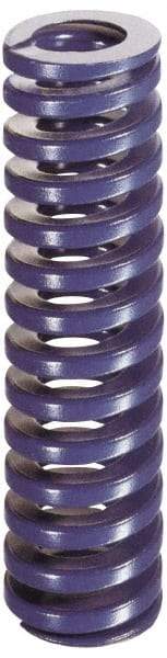 Dayton Lamina - 2" Hole Diam, 1" Rod Diam, 8" Free Length, Blue Die Spring - 32.8 Lb Max Deflection, 3" Max Deflection, Medium Duty, Chromium Vanadium Steel - Eagle Tool & Supply