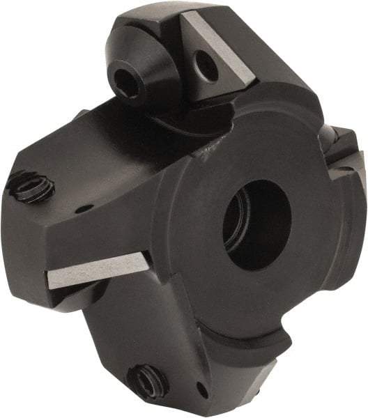 Seco - 2.95" Cut Diam, 3/4" Arbor Hole, 0.51" Max Depth of Cut, 45° Indexable Chamfer & Angle Face Mill - 4 Inserts, TP.. 43.. Insert, Right Hand Cut, 4 Flutes, Series R220.53 - Eagle Tool & Supply