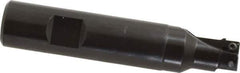 Seco - 5/8" Cut Diam, 0.2" Max Depth of Cut, 3/4" Shank Diam, 3.74" OAL, Indexable Square Shoulder End Mill - SPMX 0602 Inserts, Weldon Shank, 90° Lead Angle - Eagle Tool & Supply