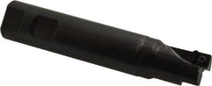 Seco - 1" Cut Diam, 0.31" Max Depth of Cut, 1" Shank Diam, 5.12" OAL, Indexable Square Shoulder End Mill - SPMX 0903 Inserts, Weldon Shank, 90° Lead Angle - Eagle Tool & Supply