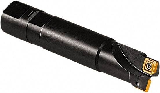Seco - 36mm Cut Diam, 11mm Max Depth of Cut, 32mm Shank Diam, Indexable Square Shoulder End Mill - Weldon Shank, 90° Lead Angle, Through Coolant - Eagle Tool & Supply