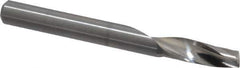 Onsrud - 1/4" Cutting Diam x 3/4" Length of Cut, 1 Flute, Upcut Spiral Router Bit - Uncoated, Right Hand Cut, Solid Carbide, 2-1/2" OAL x 1/4" Shank Diam, Single Edge, 21° Helix Angle - Eagle Tool & Supply