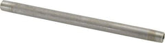 Merit Brass - 1/8" Pipe, 6" Long, Aluminum Pipe Nipple - Grade 6061, Threaded - Eagle Tool & Supply