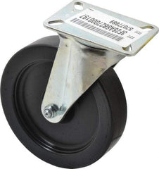 E.R. Wagner - 6" Diam x 1-1/2" Wide x 7-3/8" OAH Top Plate Mount Swivel Caster - Polypropylene, 450 Lb Capacity, Delrin Bearing, 3-1/8 x 4-1/8" Plate - Eagle Tool & Supply