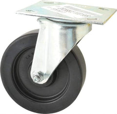 E.R. Wagner - 5" Diam x 1-3/8" Wide x 6-3/8" OAH Top Plate Mount Swivel Caster - Polypropylene, 450 Lb Capacity, Roller Bearing, 3-3/4 x 4-5/8" Plate - Eagle Tool & Supply