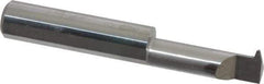 Accupro - 1" Cutting Depth, 10 Max TPI, 0.36" Diam, Acme Internal Thread, Solid Carbide, Single Point Threading Tool - Bright Finish, 2-1/2" OAL, 3/8" Shank Diam, 0.085" Projection from Edge, 29° Profile Angle - Exact Industrial Supply