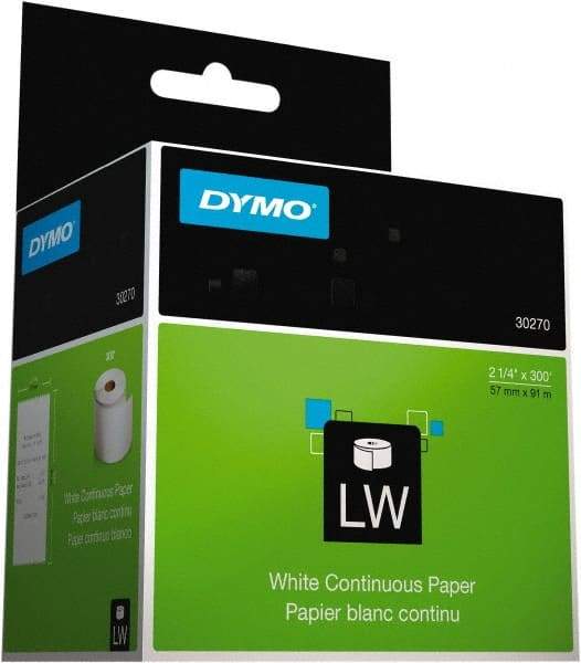 Dymo - 2-7/16" Wide x 3,600" Long, White Receipt Paper - For DYMO LabelWriter Printers - Eagle Tool & Supply