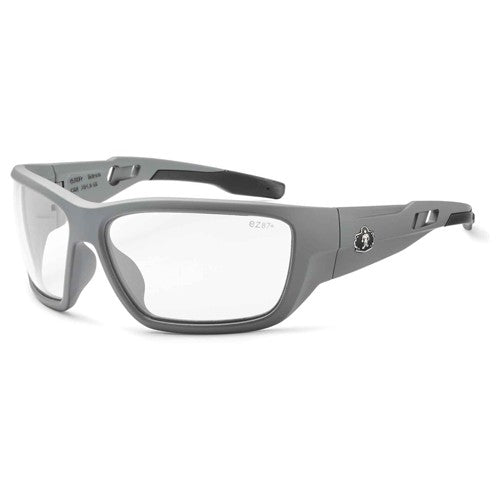 Baldr Clear Lens Matte Gray Safety Glasses - Eagle Tool & Supply