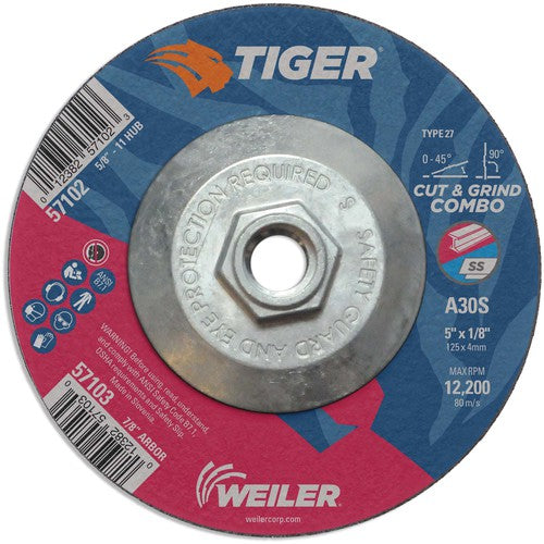 5X1/8 A30S A/O T27 COMBO WHEEL - Eagle Tool & Supply